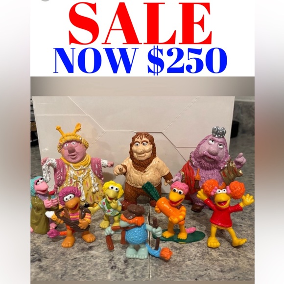 Fraggle Rock Other - All 9 Fraggle Rock 1983 Jim Henson Cartoon Vintage PVC Rare Toy Figures